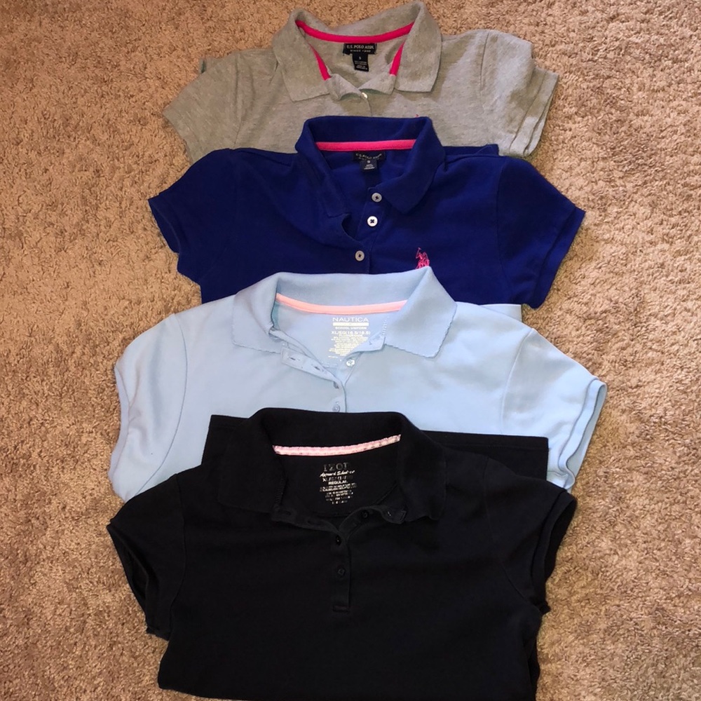 Set of 4 girl polo shirts